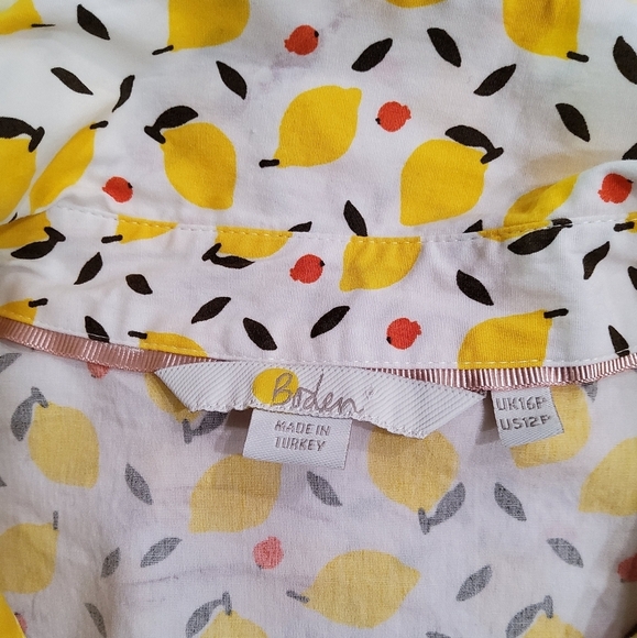 Boden Yellow Floral Shirt‑Dress - Picture 12 of 13